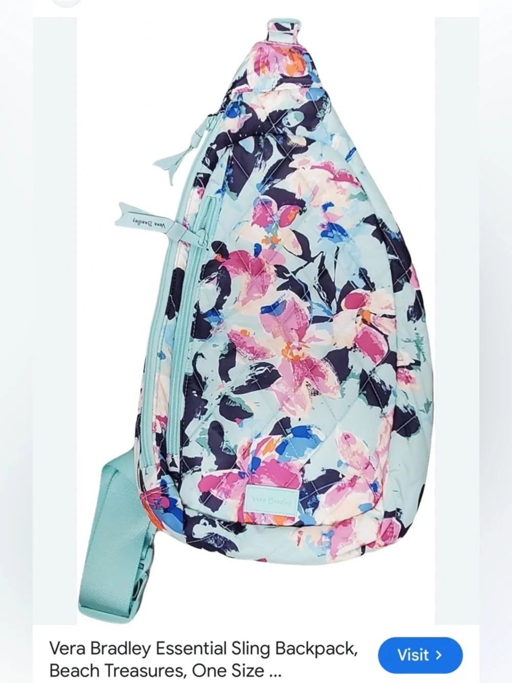 NWT Vera Bradley Multicolor Floral Crossbody Bag/Sling Backpack